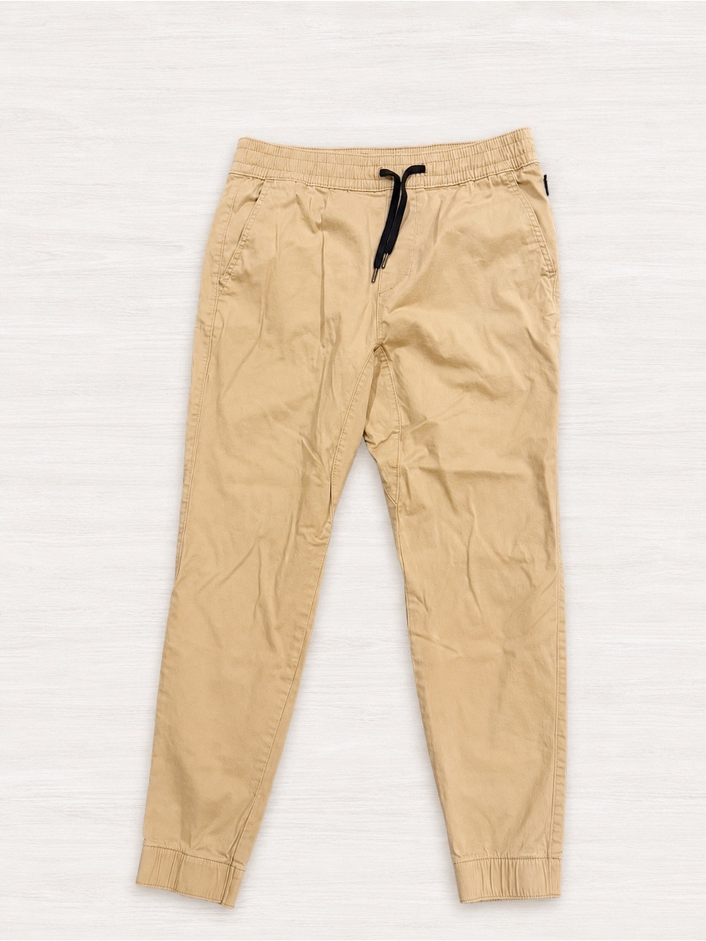 Hollister Advanced Stretch Skinny Jogger Pants Men’s L Khaki Tan Elastic Waist